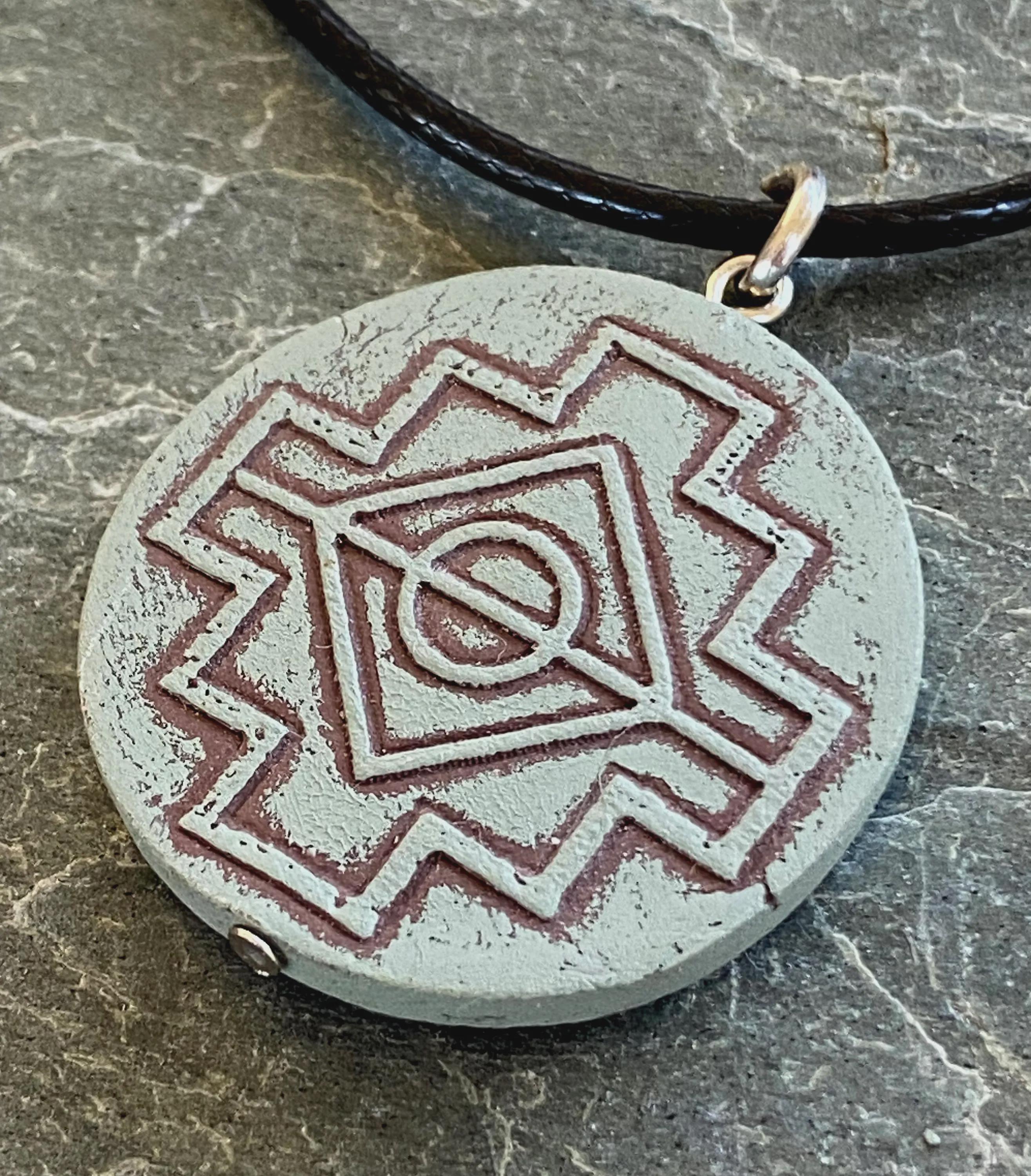 Pendentif Péruvien En Argent 950 - Motif Machu Picchu Avec Spondyle Et Chrysocolle - Collier 24 Pouces - Neuf Sans Emballage