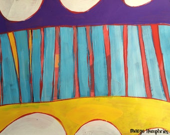 Bunting original painting by Margo Humphries