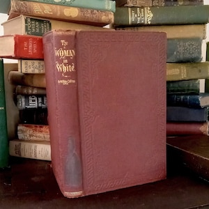 1861 Antique Book The Woman In White Antique Book 1st Edition Illustrated Mystery Detective Fiction by Wilkie Collins