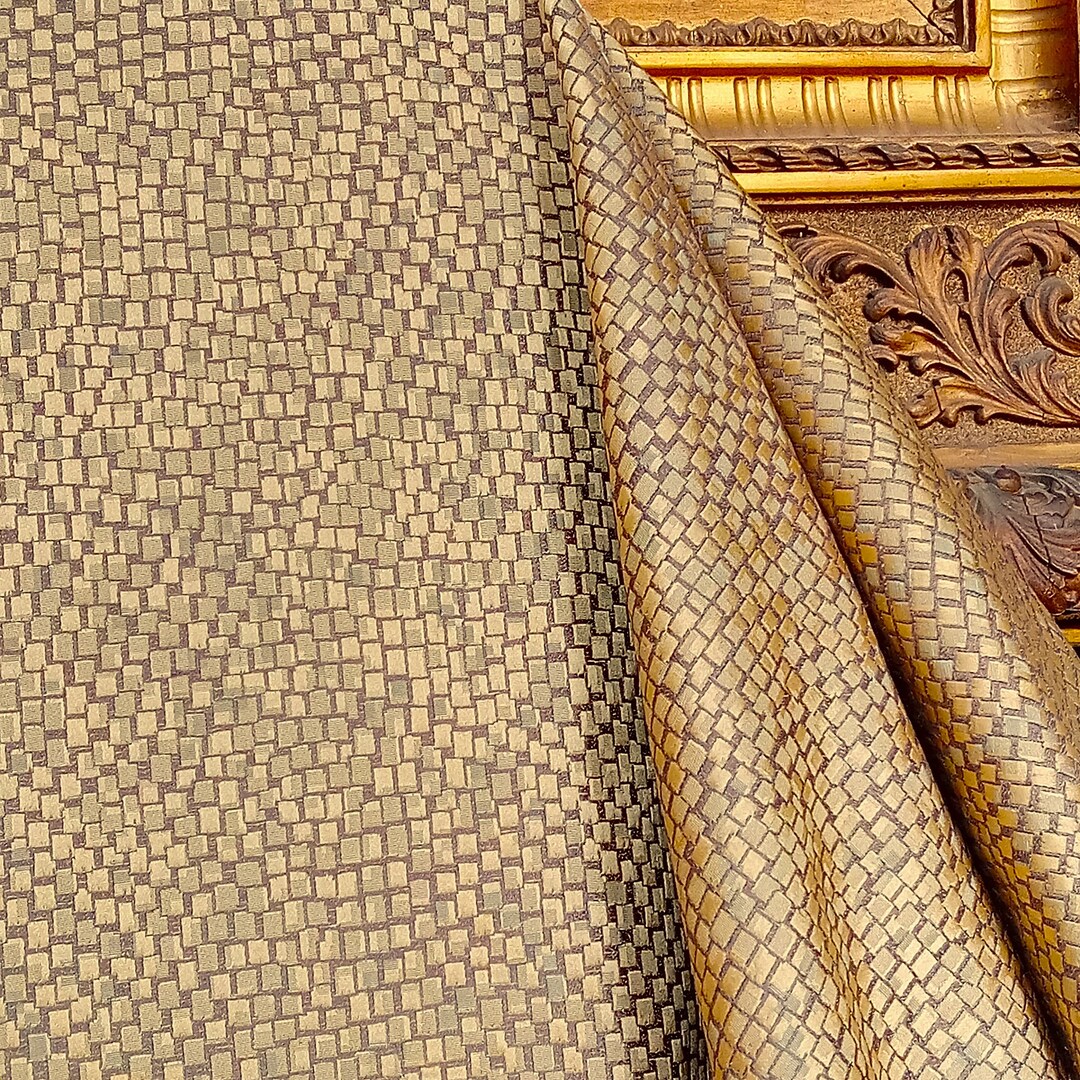 Stunning Calvin Klein Courture Gold Abadi Mosiac Contemporary Geometric