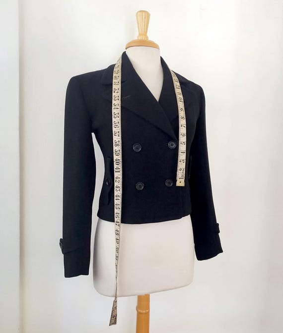 Tailored 1940's Black Wool Fitted Jacket By Cravennete Snowproof Women's  Wool Felt Military Inspired Vintage Jacket Double Breasted Lined