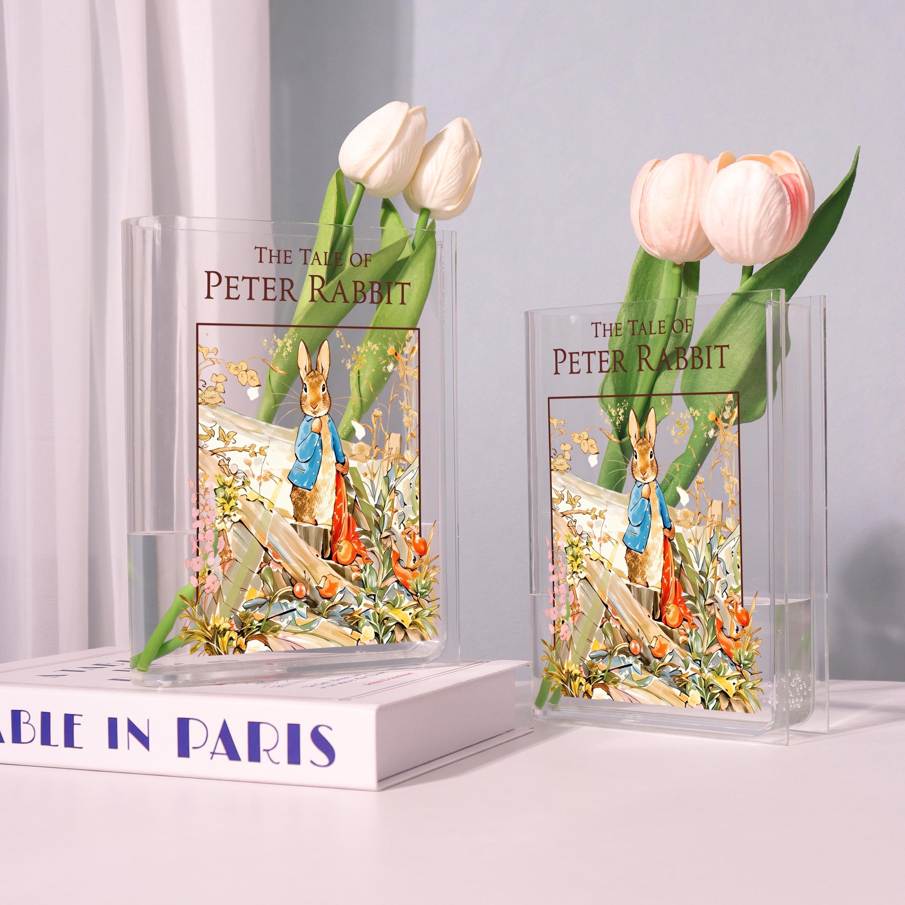 Peter Rabbit Vases Peter Rabbit Acrylic Book Vase, Beatrix Potter Bookish Vase, Classic ...