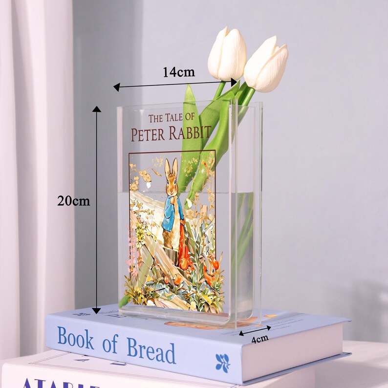 Peter Rabbit Vases Peter Rabbit Acrylic Book Vase, Beatrix Potter Bookish Vase, Classic ...