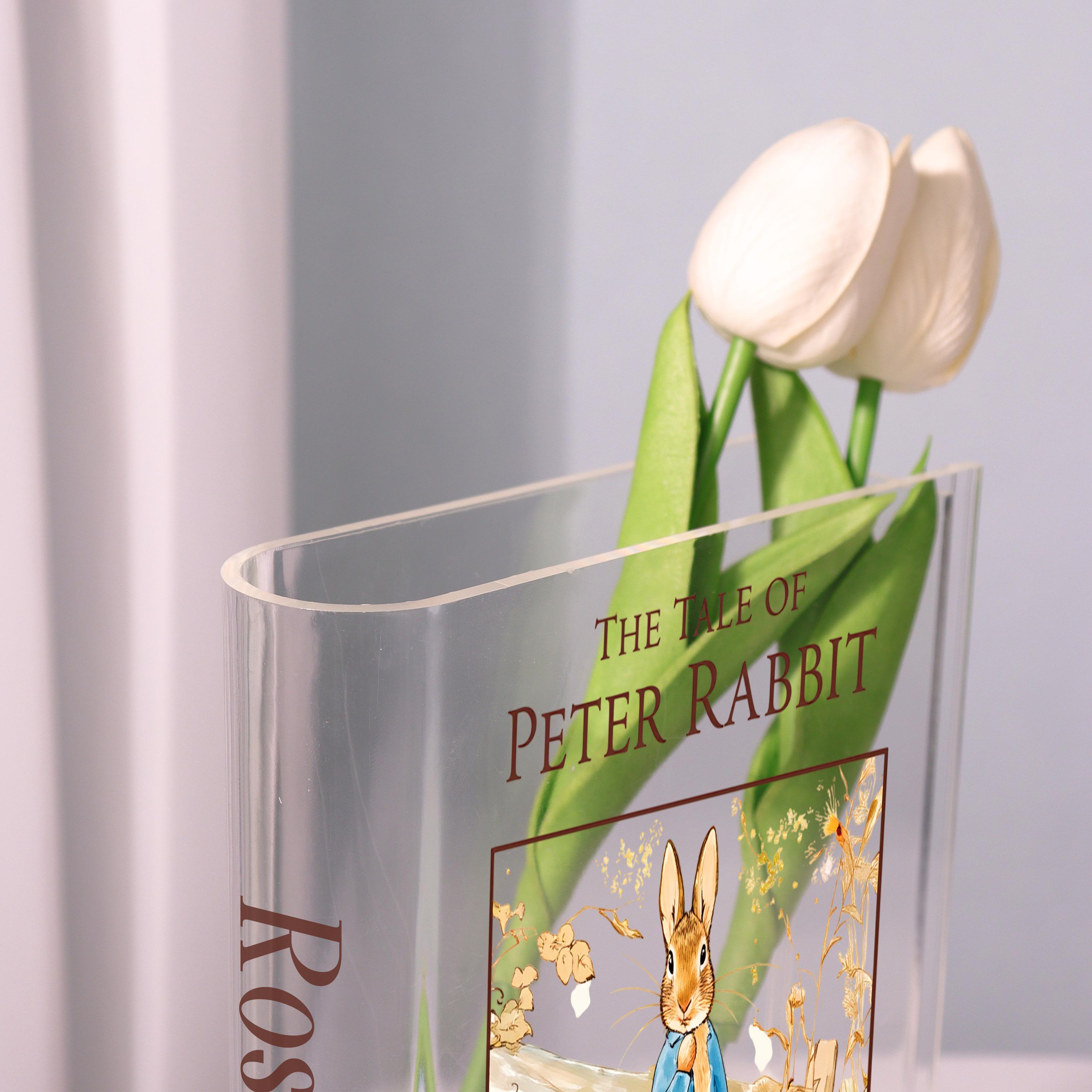 Peter Rabbit Vases Peter Rabbit Acrylic Book Vase, Beatrix Potter Bookish Vase, Classic ...