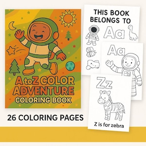 A to Z Alphabet Coloring Book: Fun Learning Activity (PDF Download