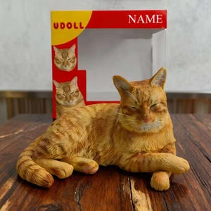 custom cat bobblehead, custom pet figurine, custom cat figure, personalized cake topper cat figurine，custom pet portrait statuette