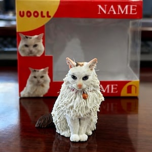 custom cat bobblehead, custom pet figurine, custom cat figure, personalized cake topper cat figurine，custom pet portrait statuette