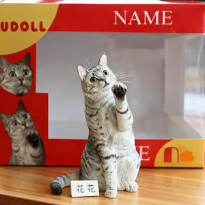 custom cat bobblehead, custom pet figurine, custom cat figure, personalized cake topper cat figurine，custom pet portrait statuette