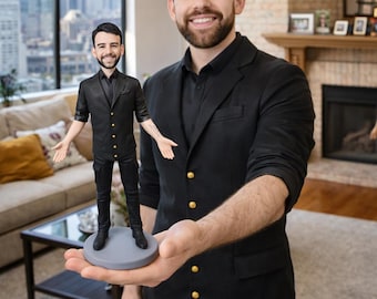 Figuras de fotos personalizado, Esculturas personalizadas, figuras Toppers de tarta, Selfie figures, muñecos 3d, regalo para novio, esposo