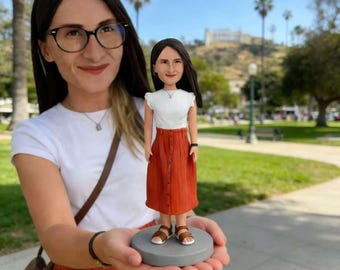 Custom Female Bobblehead from Photo, Gift for Wife, Anniversary Keepsake