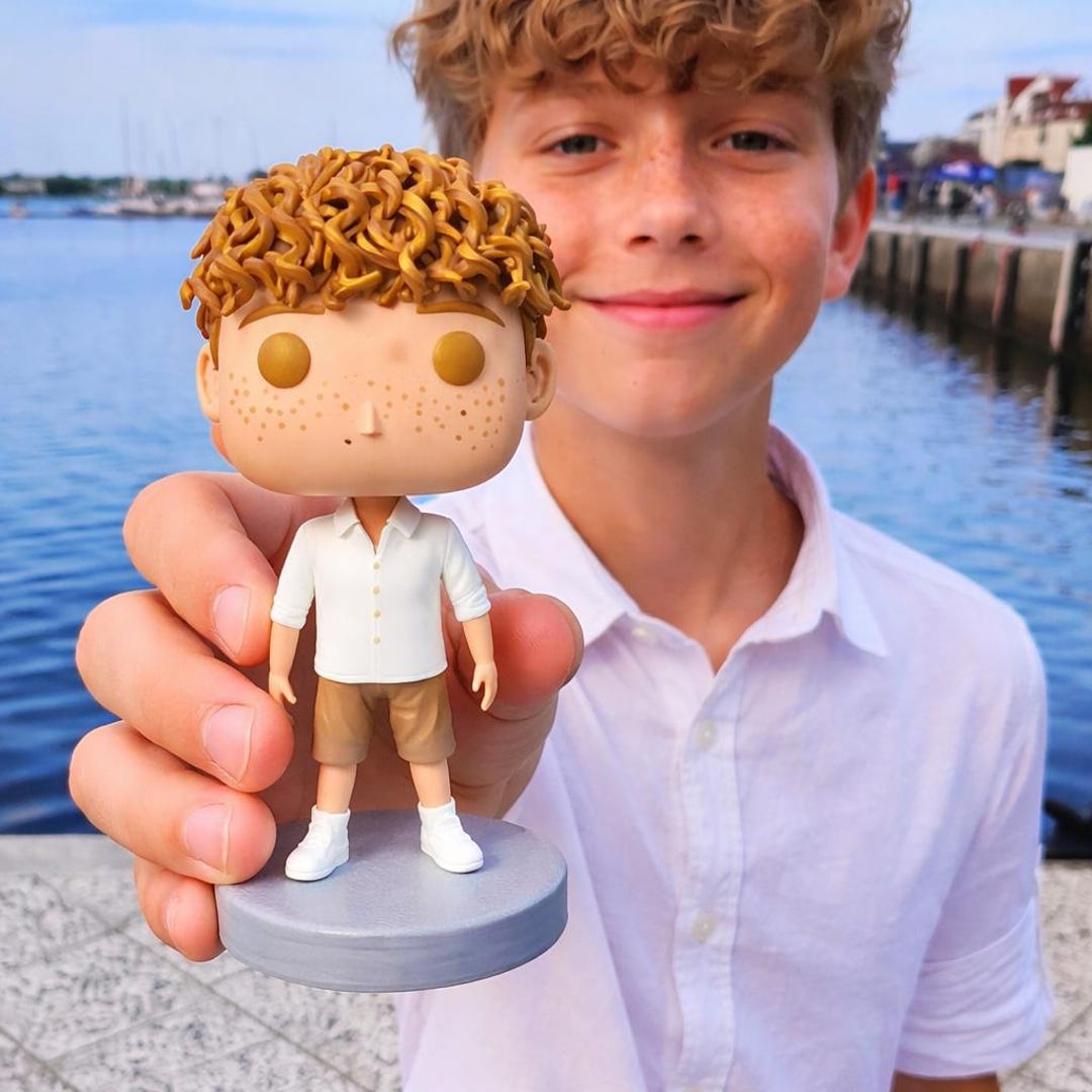 Custom Mini Figure From Photo for Kids – Personalized Child Figurine ...