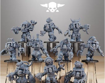 Orkaz Steelbrutes x 10 / Stationforge / Mega Armor Ork Proxies / Escala de 28 mm a 32 mm
