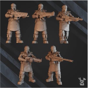 Bedouin Desert Stalkers - Set de 14 miniaturas de infantería de élite / Incursores del desierto preensamblados / Impresión 3D a escala de 28 mm