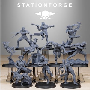 GrimCorp Jesters x 10 | 16k Physical Resin Miniature Kit by Stationforge