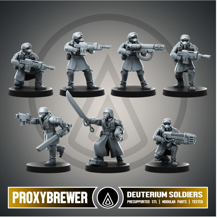 10x Steel Legion Infantry – Warhammer 40K – Figurines Métal – Astra Militarum