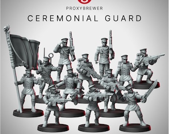 PROXYBREWER- Ceremonial Guard Infantry set, Resin Miniatures | Highly Detailed 28–32mm Wargaming Models