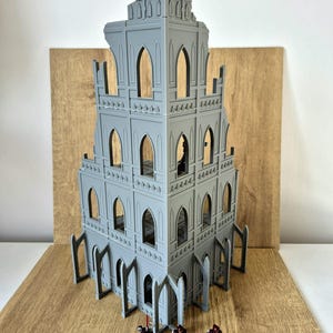 XL Ruined Sci-Fi Temple Walls | 3D Printed Wargaming Terrain | 28mm–32mm Scenery