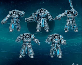 Escuadrón de Destructores Scylla - Kit de construcción modular de élite / Tropas de choque blindadas pesadas / Escala de 32 mm