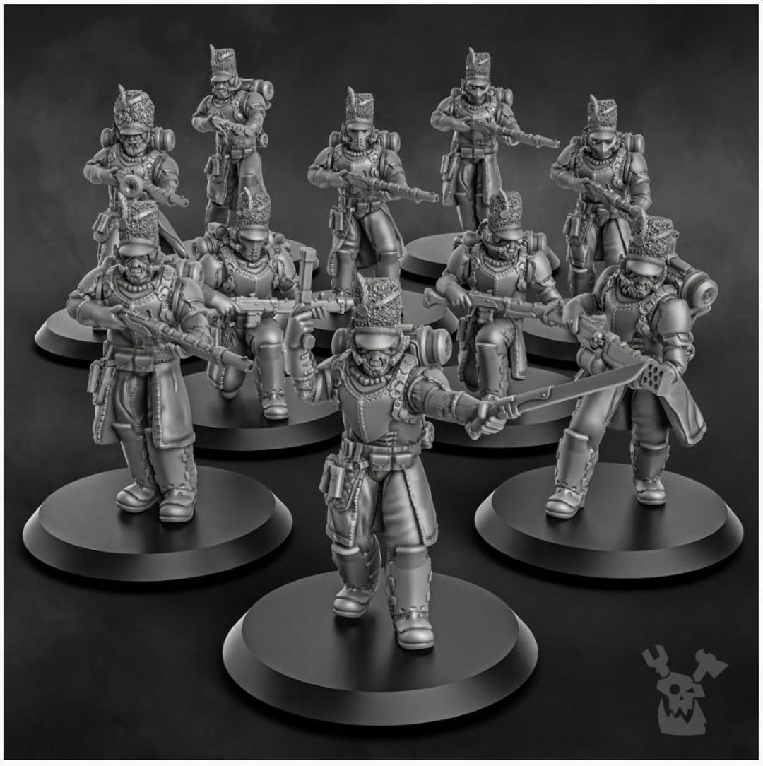 Steam Guard Elite Infantry Squad – Modular Steampunk 3D Printed ...