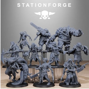 Macellai delle Guardie Corrotte x 10 / Kit di miniature in resina fisica 16k di Station Forge