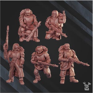 FD Special Forces Command Squad x5 | TheDakkaDakka.store | 25 m 28 mm schaal