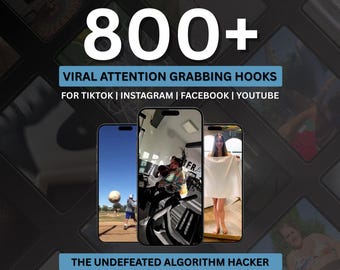 Paquete de videos virales de gancho (TikTok, Reels, Shorts, contenido PLR, MRR)