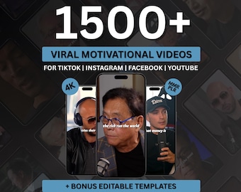 1500+ Motivational Reels Videos Instagram, Tiktok Video, YouTube Short, IG ,Viral Video Success Business Inspiration Reels bundle, MRR/PLR