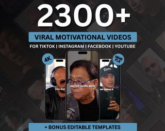 2300+ Motivational Reels Videos Instagram, Tiktok Video, YouTube Short, IG ,Viral Video Success Business Inspiration Reels bundle, MRR/PLR
