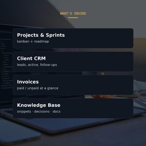 Dev Studio OS - Notion Template for Freelance Developers image 3