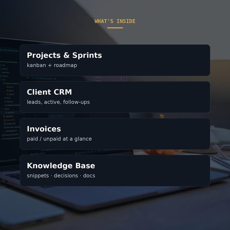 Dev Studio OS - Notion Template for Freelance Developers image 3