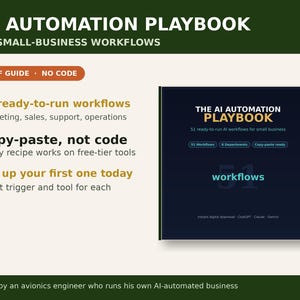 AI Automation Playbook | 51 Small Business Workflows PDF Guide image 2