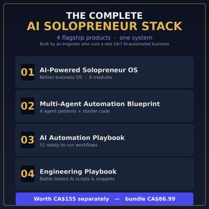 AI Solopreneur Stack - Notion OS + Agent Blueprint Bundle image 1
