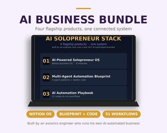 AI Business Bundle | Notion Solopreneur OS + Automation Blueprint