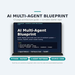 Modello di intelligenza artificiale multi-agente per sviluppatori / Codice di avvio Python + FastAPI, guida di 53 pagine