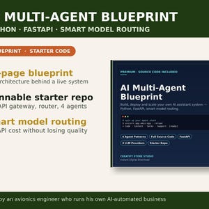 AI Multi-Agent Automation Blueprint | Python FastAPI LLM Code (Digital Download)