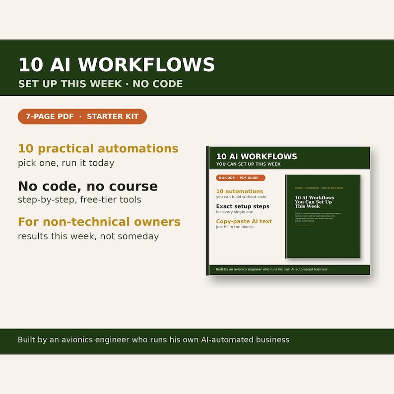 10 AI Workflows Guide – No-Code Automation for Small Business (PDF) image 8