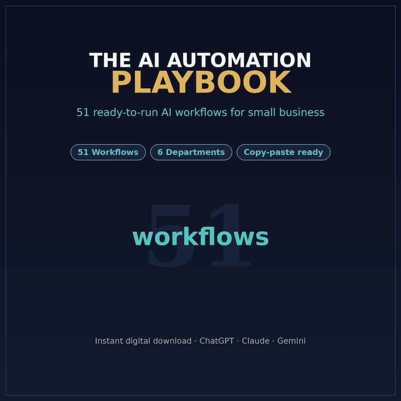 AI Automation Playbook | 51 Small Business Workflows PDF Guide image 4