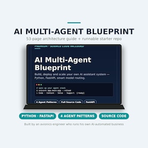 AI Multi-Agent Automation Blueprint | Python FastAPI LLM Code (Digital Download)