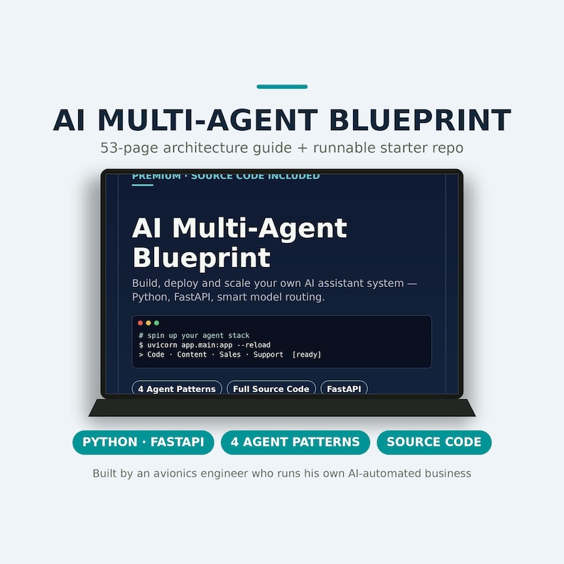 AI Multi-Agent Automation Blueprint | Python FastAPI LLM Code (Digital Download) image 1