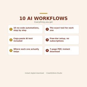 10 AI Workflows Guide – No-Code Automation for Small Business (PDF) image 3