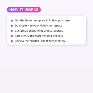 Plantilla de Notion para negocios freelance / Proyectos de facturación CRM imagen 9