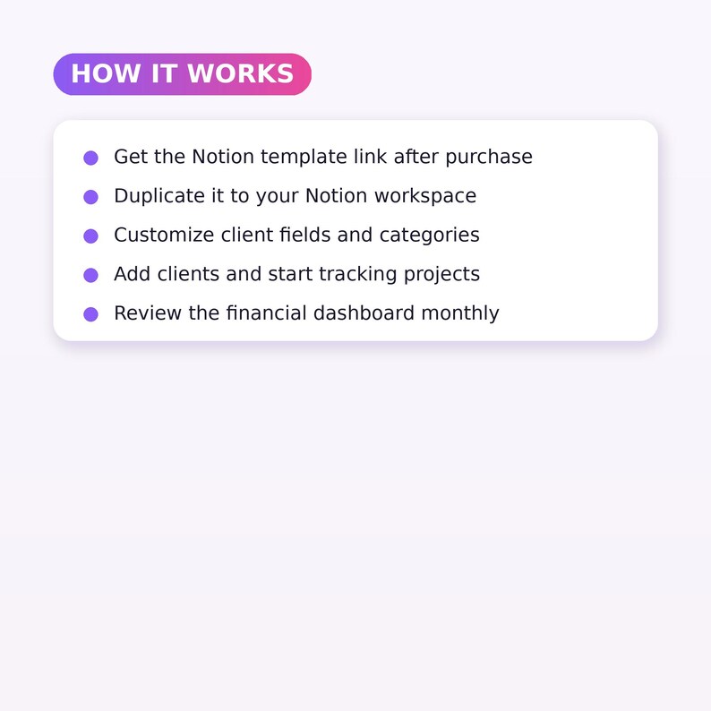 Plantilla de Notion para negocios freelance / Proyectos de facturación CRM imagen 9