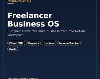 Freelancer Business OS - Notion CRM, Invoices, Project Tracker