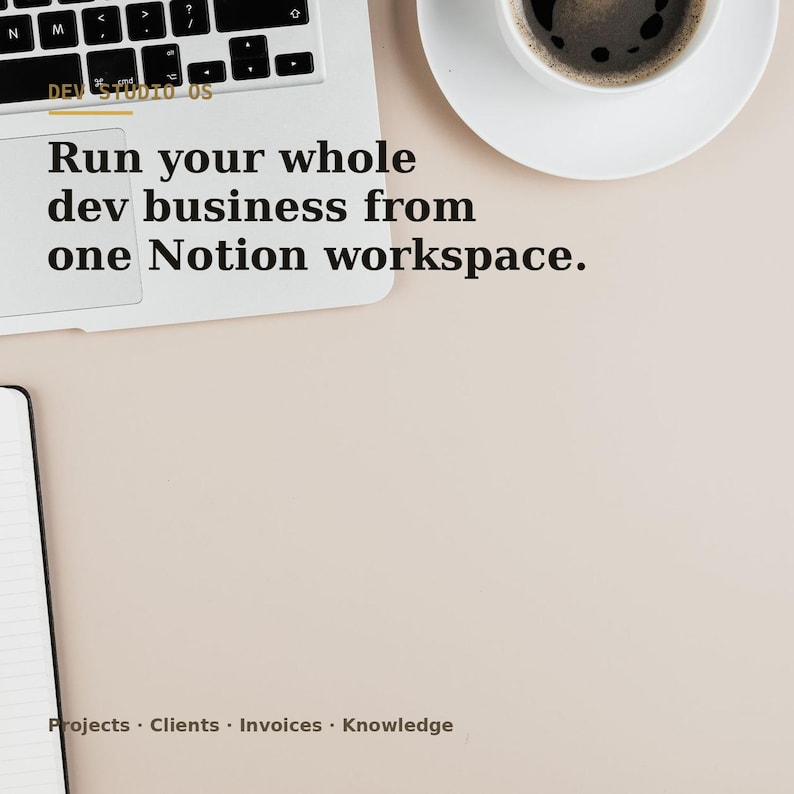 Dev Studio OS - Notion Template for Freelance Developers image 1