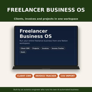 Plantilla de Notion para negocios freelance / Proyectos de facturación CRM imagen 2
