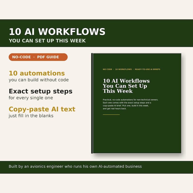 10 AI Workflows Guide – No-Code Automation for Small Business (PDF) image 4