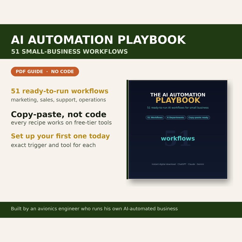 AI Automation Playbook | 51 Small Business Workflows PDF Guide image 7
