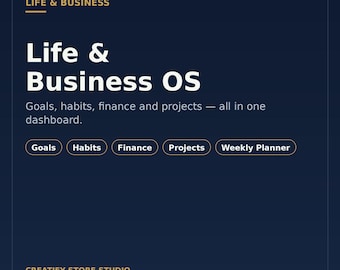 Life & Business OS - Notion Planner for Goals, Habits, Finance