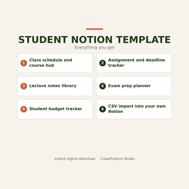 Student Notion-sjabloon 2026 | Studieplanner Lesrooster afbeelding 2