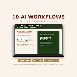 10 AI Workflows Guide – No-Code Automation for Small Business (PDF) image 1
